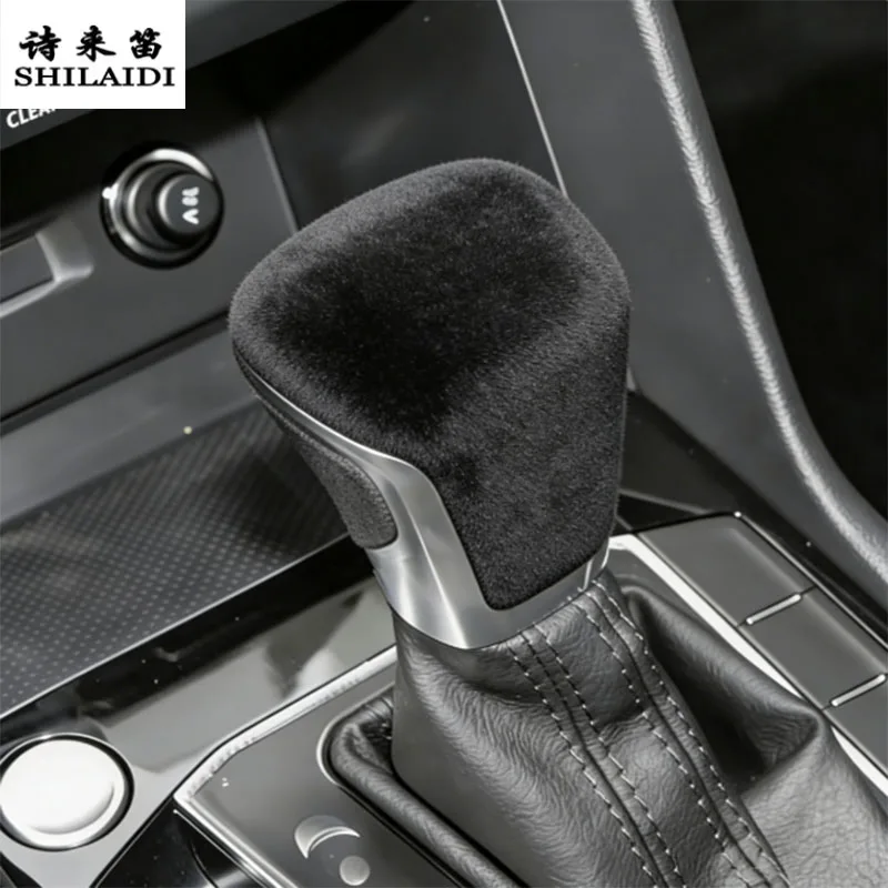 Suede leather Car Wrapping ABS For Volkswagen VW Tiguan L Longteng Longyao Edition T-ROC 2017-2026 Gear Shift Knob Head Cover