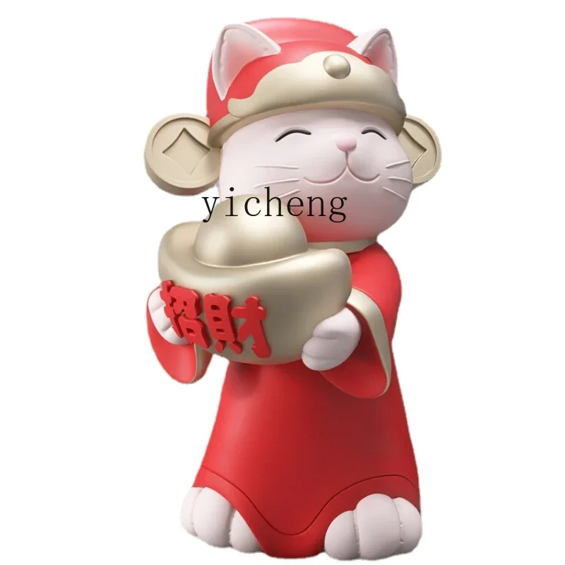 ZK National Fashion Fortune Cat Large Floor Ornaments Light Luxury High-End Living Room Home Decorations Shop Housewarming Gifts