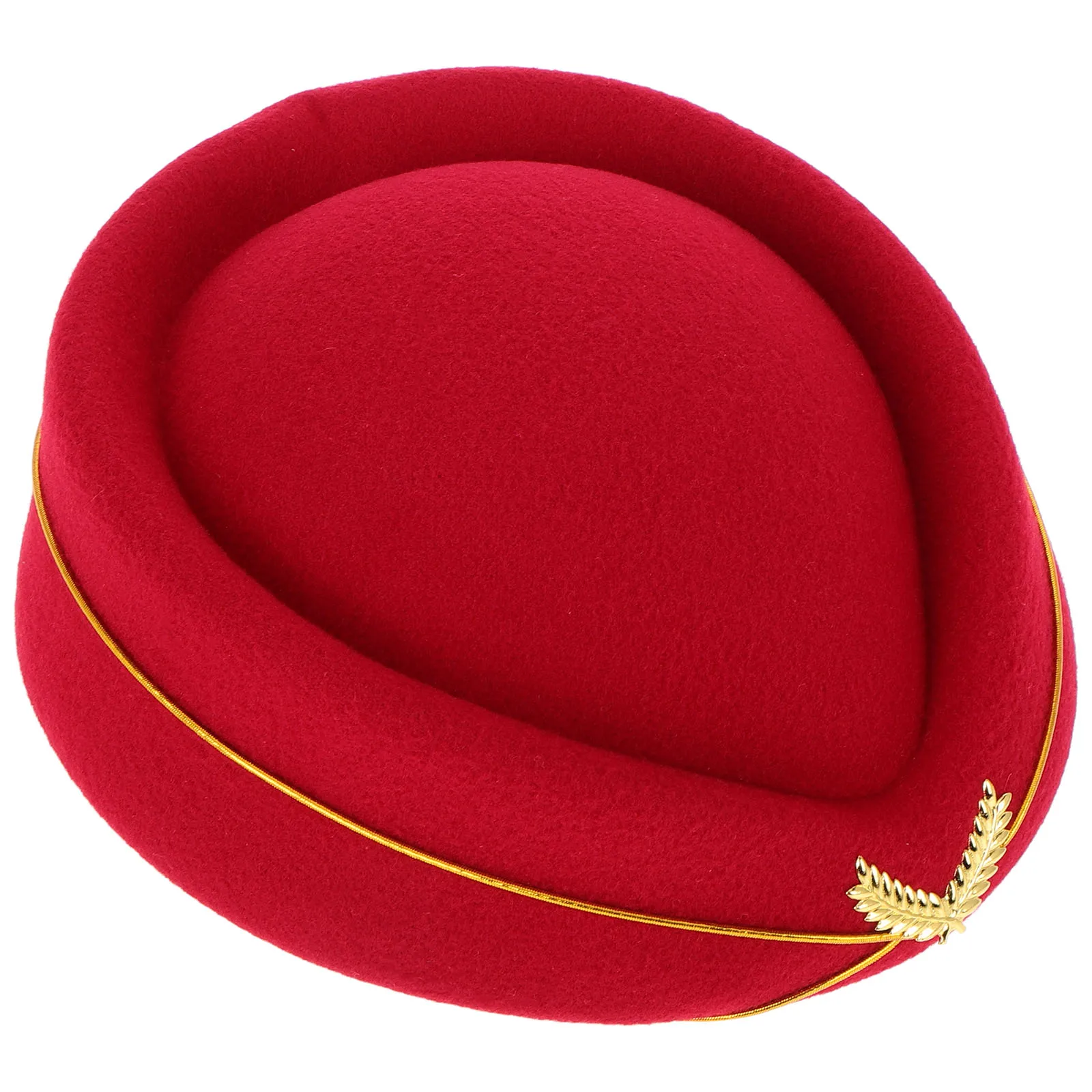 

Elegant Felt Stewardess Hat Adjustable Circumference Soft Comfortable flight attendant hats cosplay air hostess party