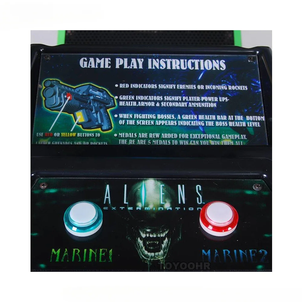 

Аркадный игровой автомат для стрельбы, 32-дюймовый светодиодный автомат инопланетянина для аркадной игровой комнаты и семейного развлекательного центра