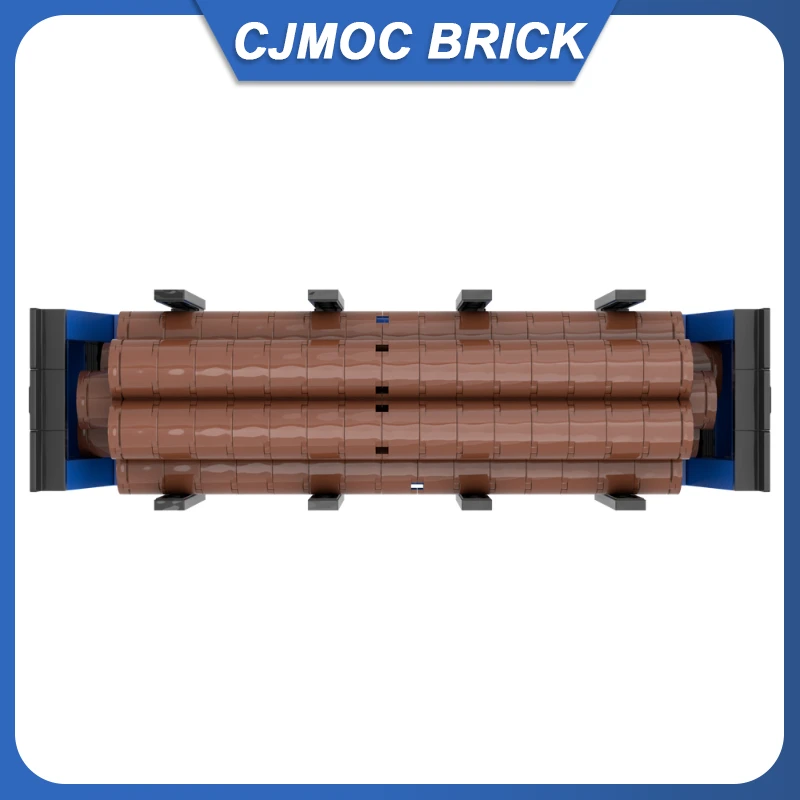 238pcs MOC UCS Hout Railwar Model Bouwsteen Trein Assembleren DIY Bricks Speelgoed Voor Collector MOC- 197469