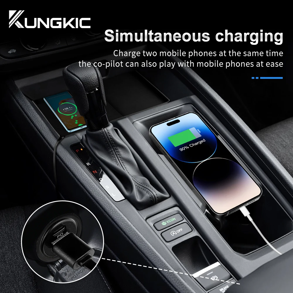 Wireless Charger Board For Honda Accord 10th 11th gen 2018-2020 2021 2022 2023 2024 15W Fast Charging Holder Car Accessories