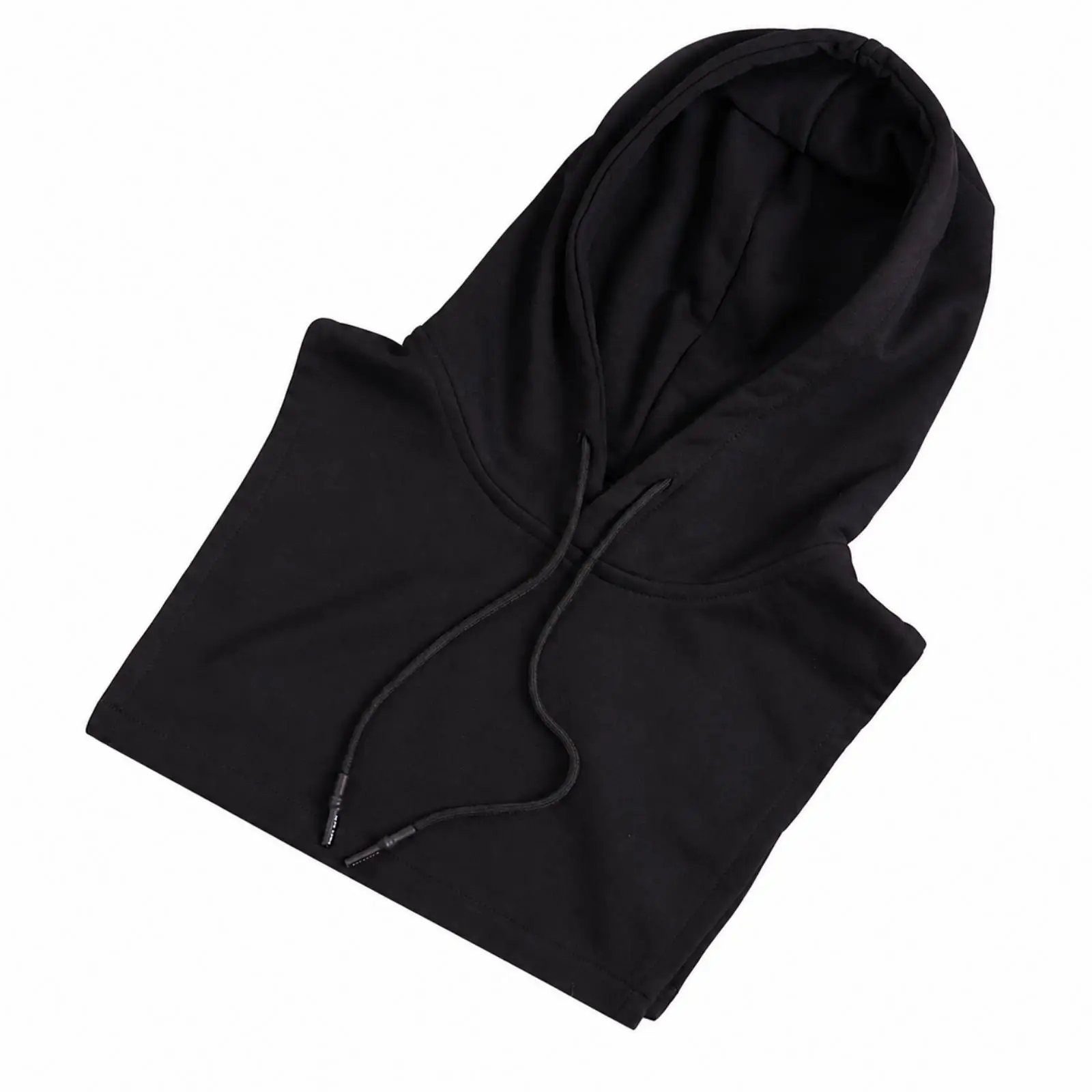 Cotton Faux Hooded Collar for Layering Under Sweaters and Robes Lightweight Sleeveless Neck Cover with Adjustable Hood