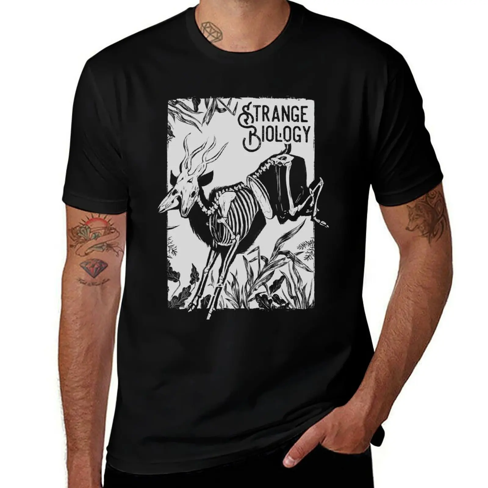 Strange Biology Antelope Skeleton - Offwhite T-Shirt t shirt man designer man t shirts cotton T-shirt