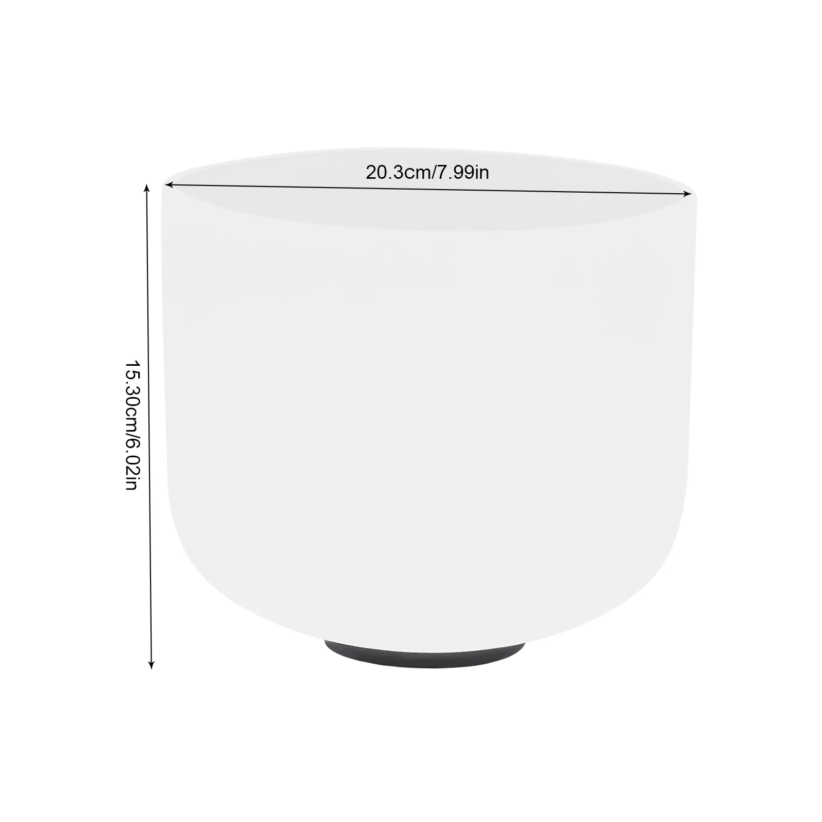 Singing Bowl Round 8 inch Singing Bowl Singing Bowl High-purity Quartz Material 432-440Hz Vibration Frequency For Sound Healing - Image 4