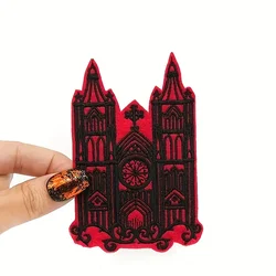1PC Gothic Cathedral Embroidered Patch Morale Inspiring Badge DIY Gift Iron On Patches For Clothes Cap Bag Jacket Trucker Hat