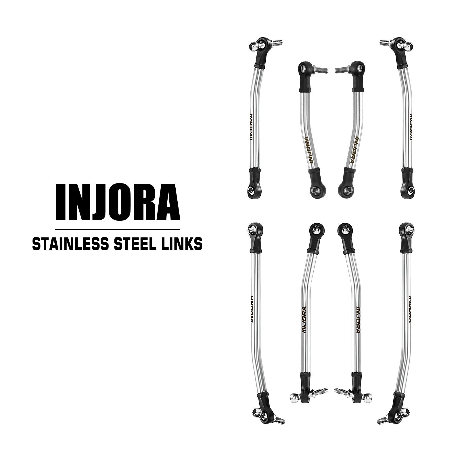 INJORA Edelstahl-Fahrwerks- und Lenkungsbauteile mit hoher Freihöhe für 1/30 Axial SCX30, 99 mm Radstand – Detail 4