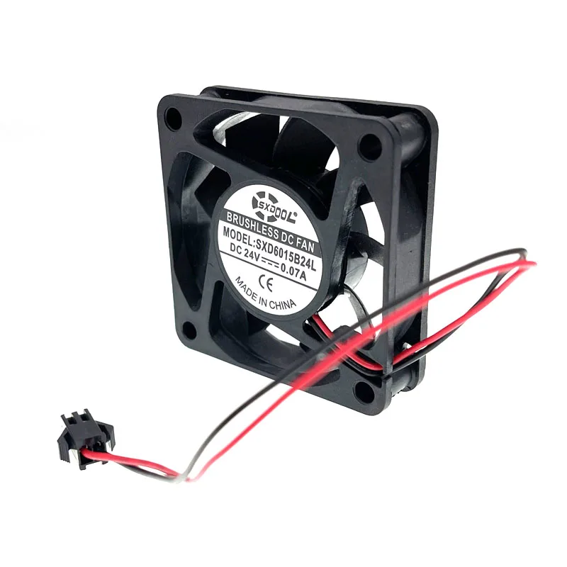 24V Cooling Fan 60mm 6cm Dual Ball Bearing Mute Quiet Silent Computer PC with SM-2Pin SXD6015B24L 60X60X15 6015