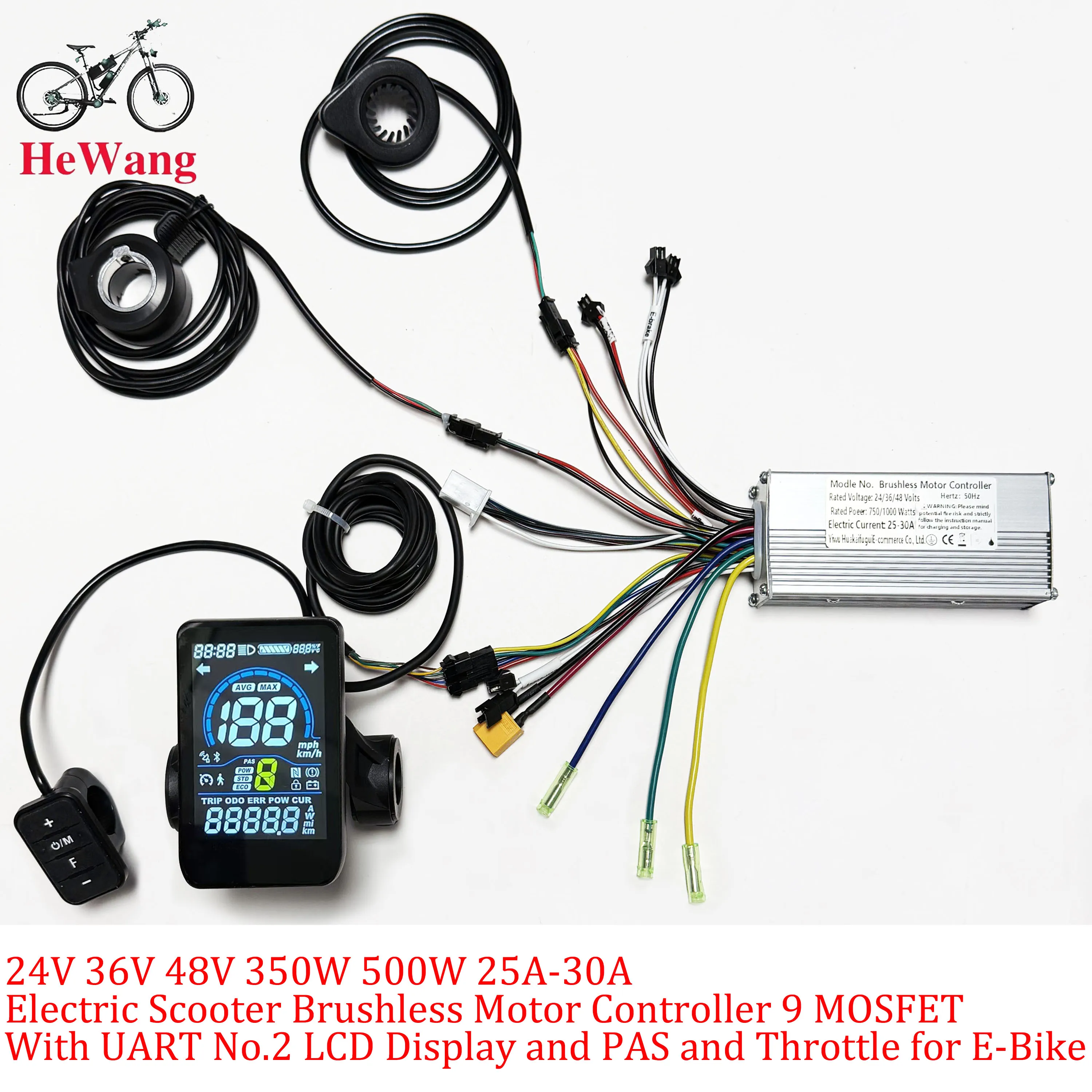 E-Scooter Brushless Motor Controller 9 MOSFET 24V 36V 48V 35