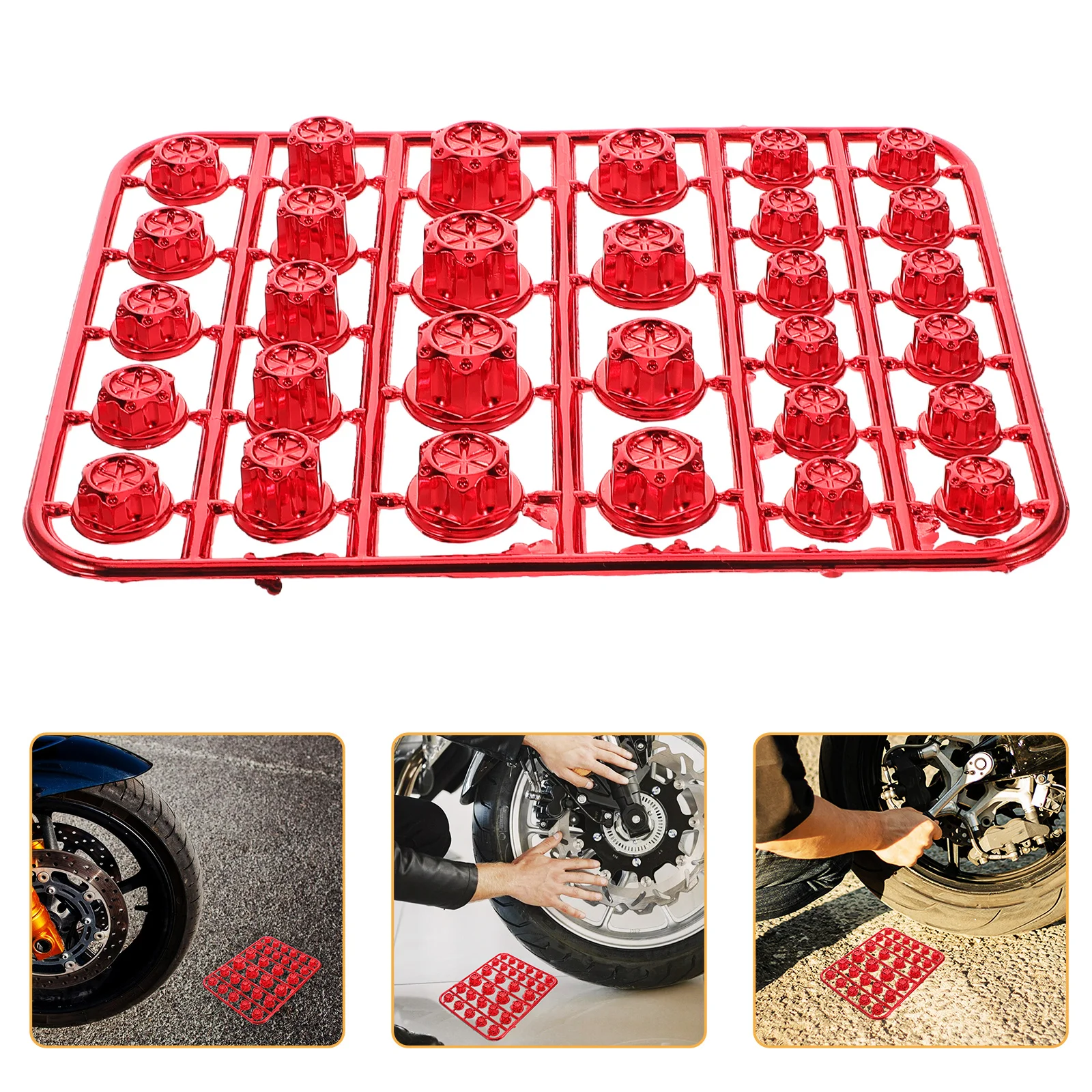 

30Pcs Motorcycle Hexagonal Screw Caps Decorative Bolt Covers Tough ABS Material Enhanced Appearance Engine Fastener Protection