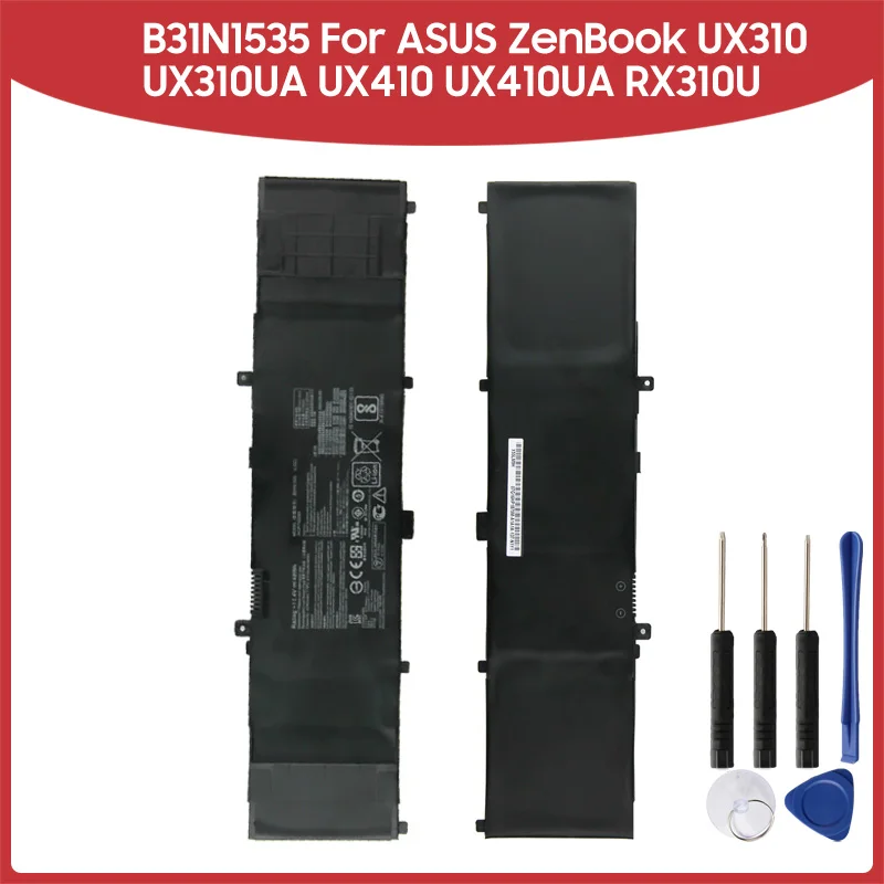 

Replacement Battery B31N1535 For ASUS UX310 UX310UA UX310UQ UX410 UX410UA UX410UQ BX310 BX310UA M500-BX310UA UX410UF 4240mAh