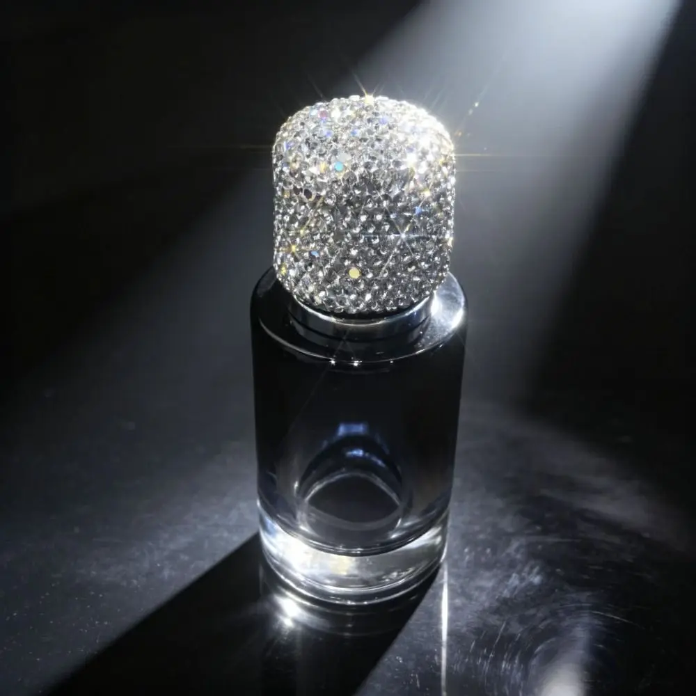 30ML Rhinestone Bottle Exquisite Creative Refillable Spray Bottle Portable Empty Rhinestone Oil Diffuser Bottle Handicraft