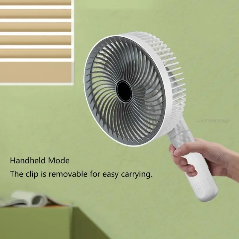 27RB Rechargeable 3 Speed Clip Cooling Fan with Flexible Neck 15.7inch Clip Ranges for Computer Desk Vehicle Interior