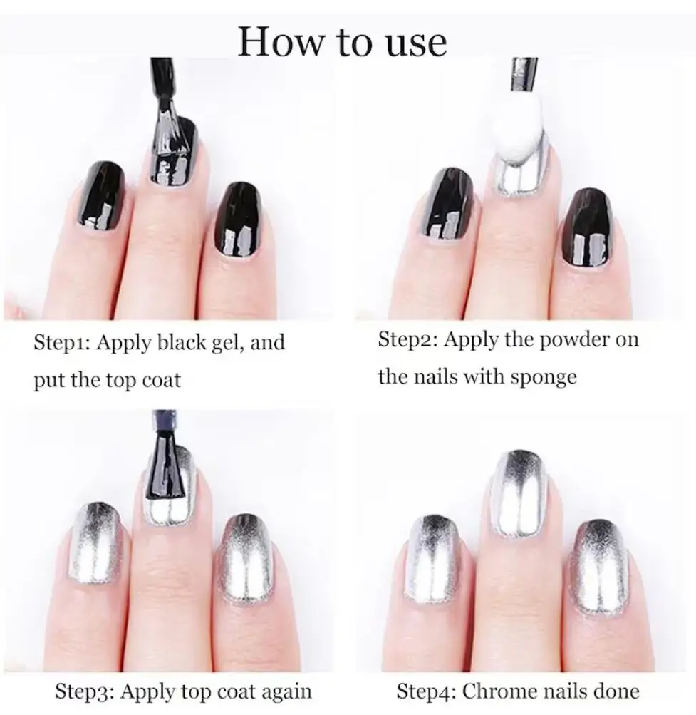 2 SCATOLE/Set Rosso Verde Cromo Specchio Glitter Per Unghie Polvere Sparkly Shimmer Effetto Metallico Pigmento di Natale UV/Led Gel Polish Sfregamento Polvere