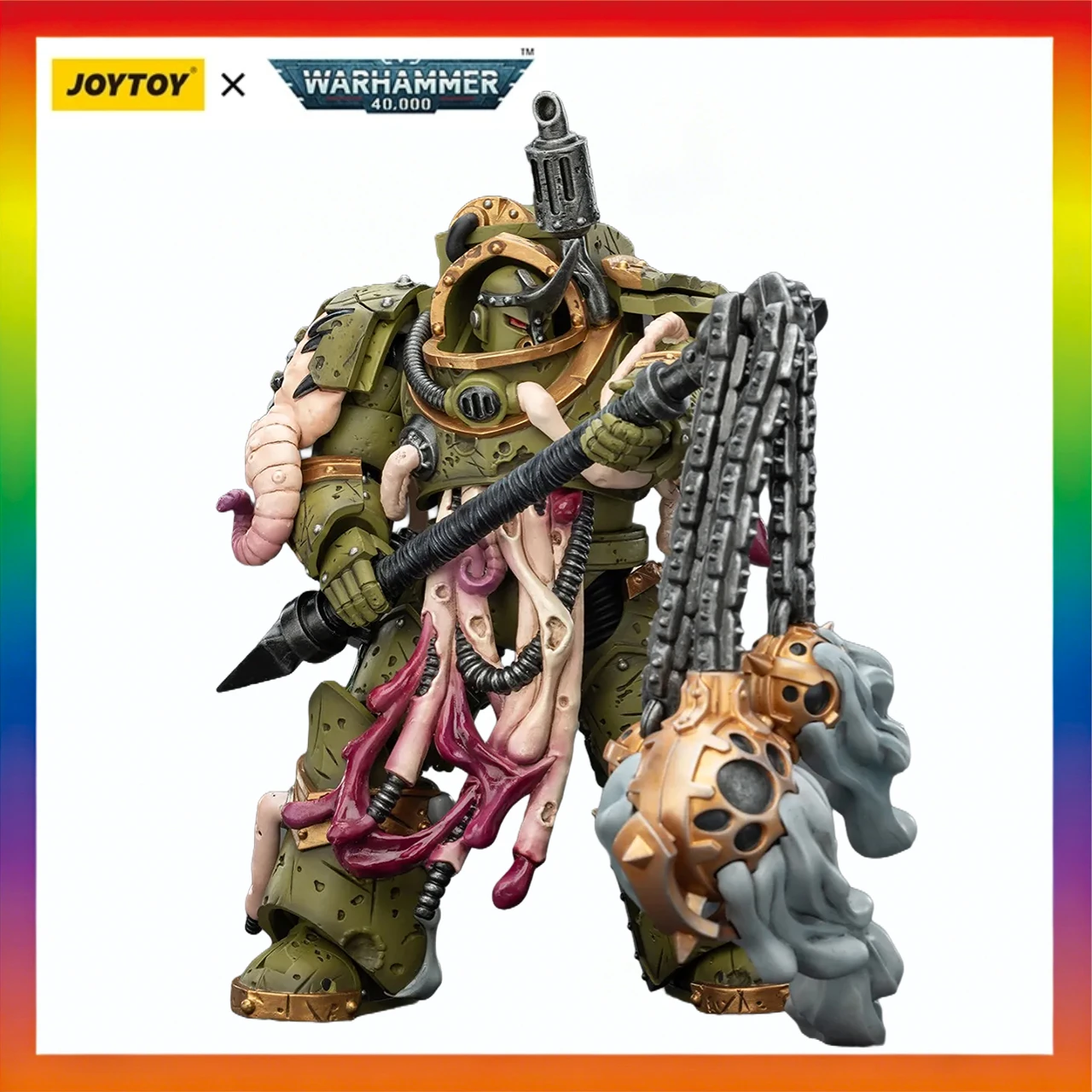 

Original JOYTOY Warhammer40K Death Guard Blightlord Terminator 2with Flail of Corruption1/18 Action Figures Anime Models Toys