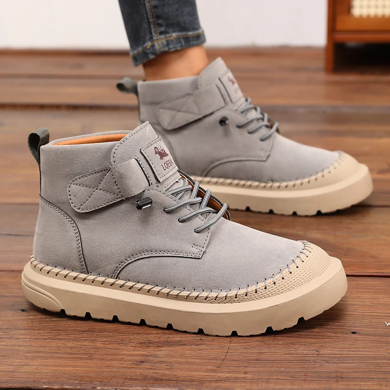 

Women’s Suede Mid-Top Shoes Mid-Top Casual Shoes Lace-up Design Non-slip Thick Sole Comfort Daily Wear Trendy Famle Ankle Boots