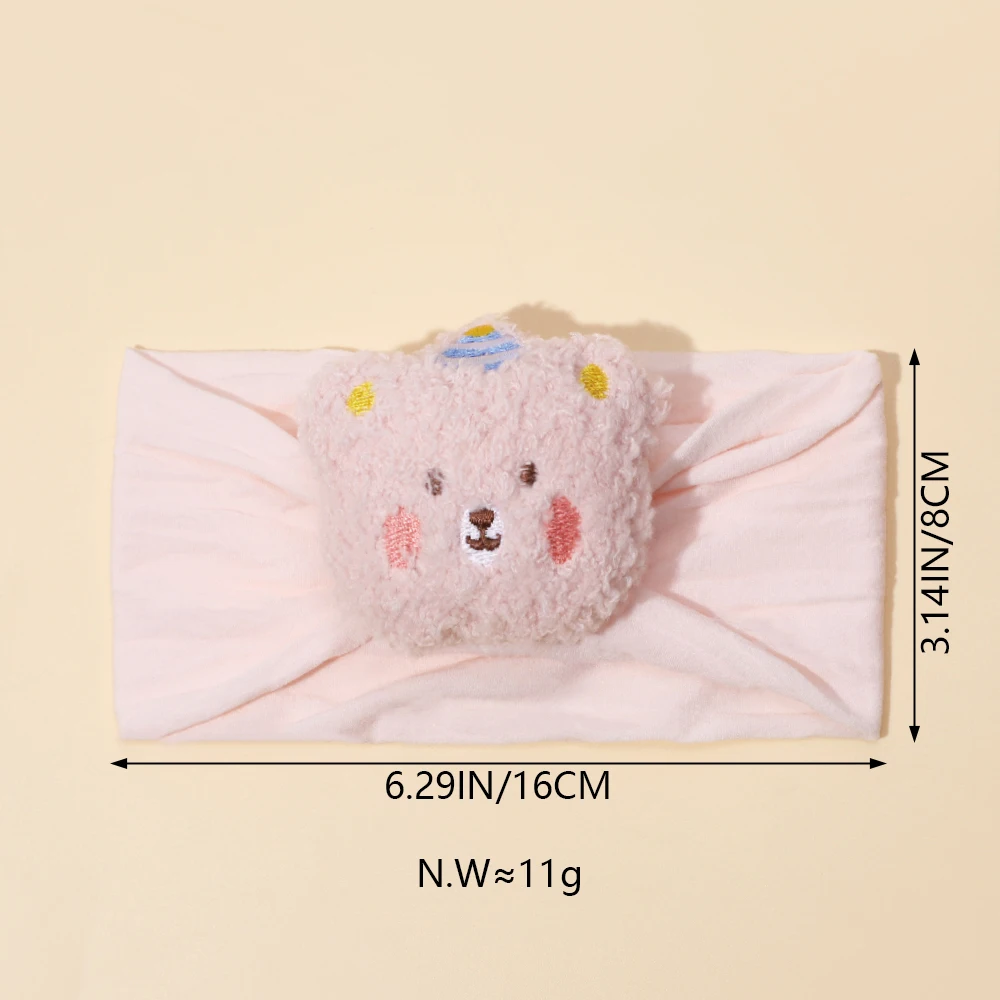 Plush Bear Headbands for Girls Cartoon Animal Hair Band Newborn baby Soft Elastic Party Headwear Hair Accessories for Girls Kids