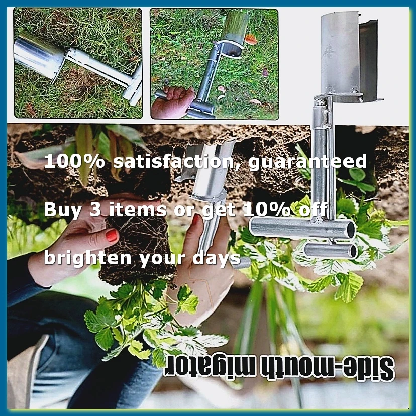 Plant and Fruit Tree Seedling Transplanter, 2024 New Stainless Steel Planting Garden Tools with Long Handle Handheld