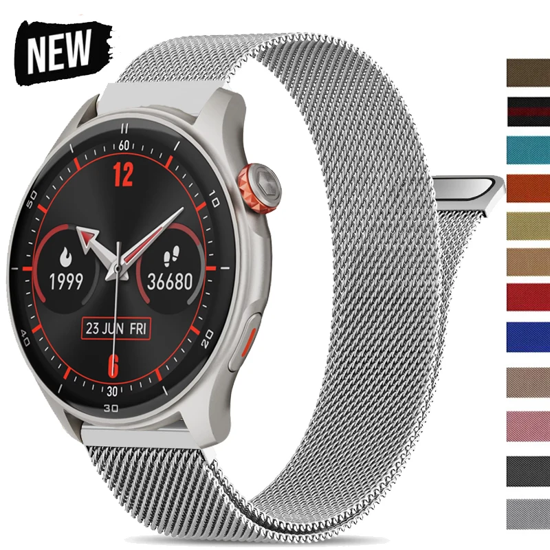 Magnetische Milanese-Schlaufe für IGPSPORT LW10 Damen Herren Ersatzarmband für igpsport lw10 Smartwatch Edelstahl-Uhrenarmband
