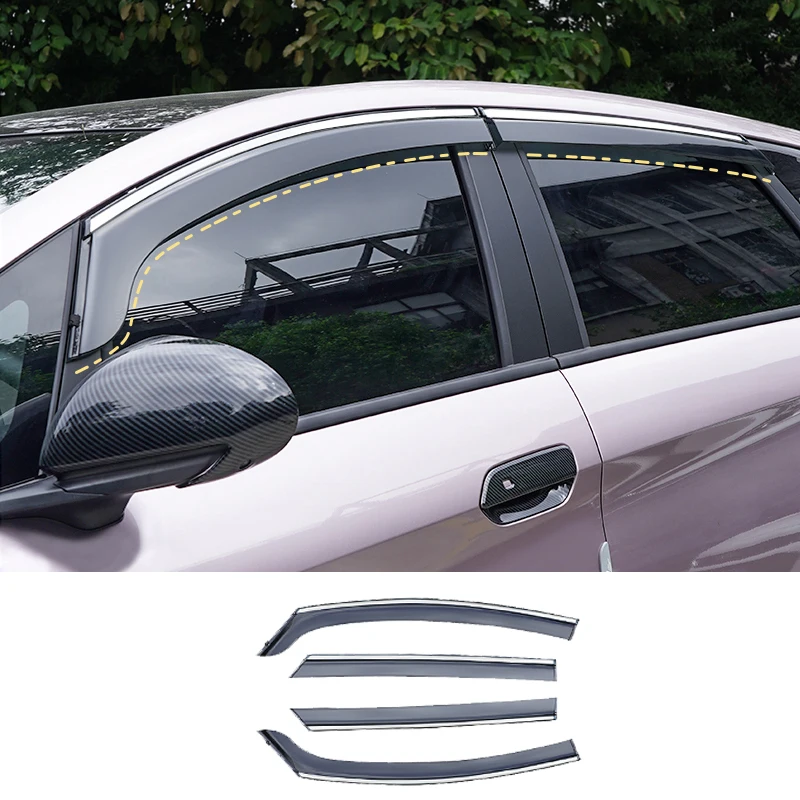 For BYD Dolphin 2023-2024 Window Visor Car Accessories Rain Guard Deflector Windshield Rain Eyebrow Awning Trim