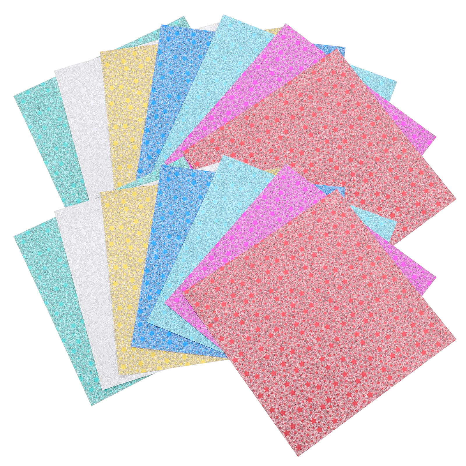 28 pçs crianças glitter origami papel iridescente quadrado brilhante dobrável papel diy artesanato decoração colorido brilhante artesanato