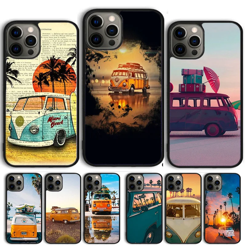 Funda de teléfono Combi Van Surf, carcasa para iPhone 15 14 12 13 mini 6 7 8 PLUS X XS XR 11 PRO MAX SE 2020