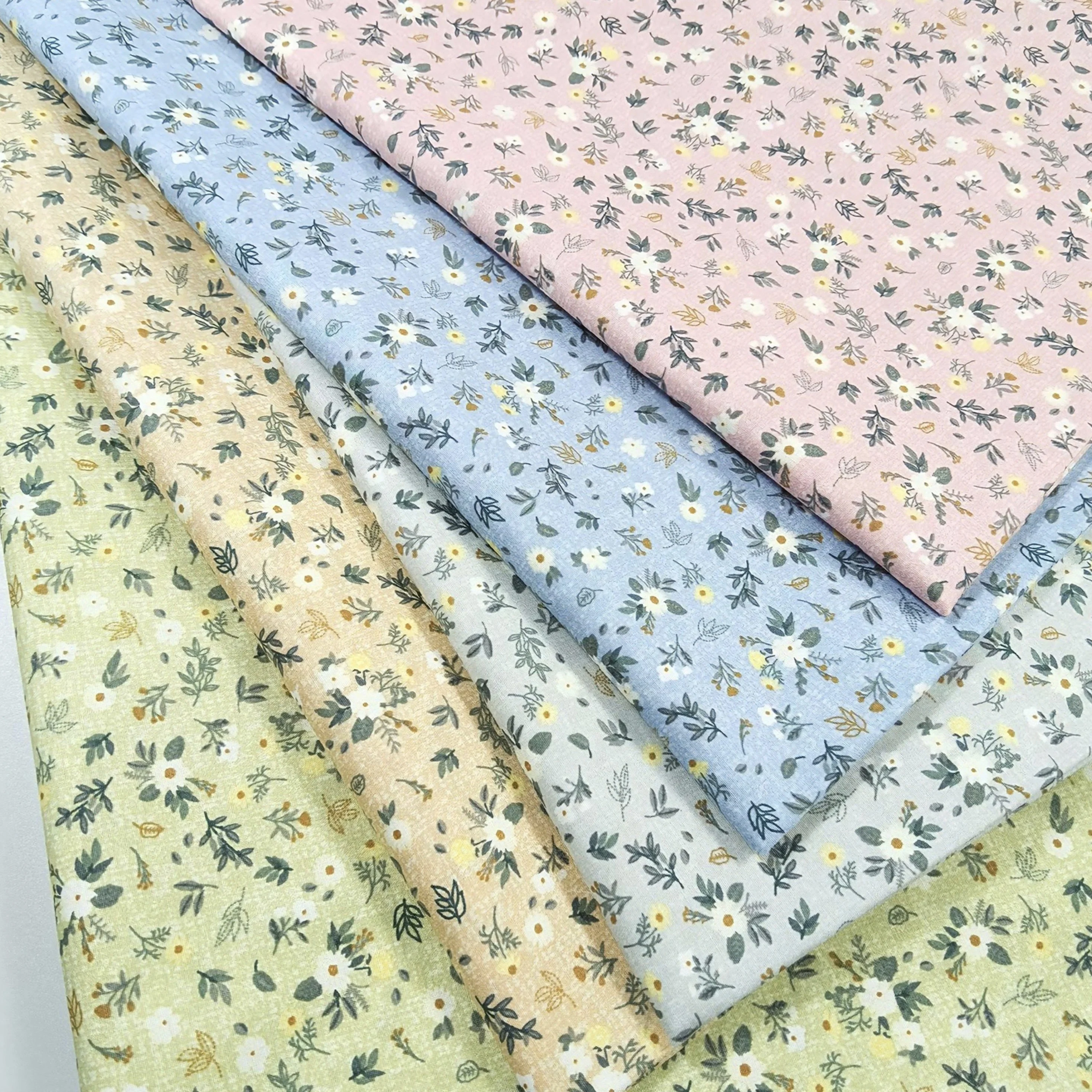

100% Cotton Vintage Ditsy Floral Printed Fabric Pattern Textile for Sewing Dressmaking Quilting Home Decor Multiple Pastel Color