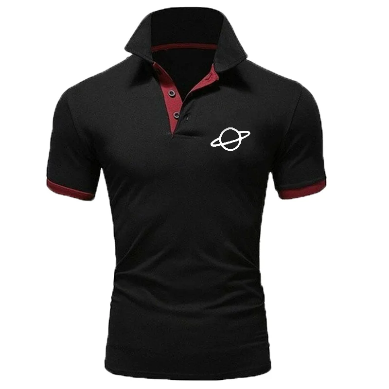 Polo de luxo de alta qualidade masculino, camisa de golfe estampada, verão fitness ao ar livre, camiseta de secagem rápida, nova moda, 2022