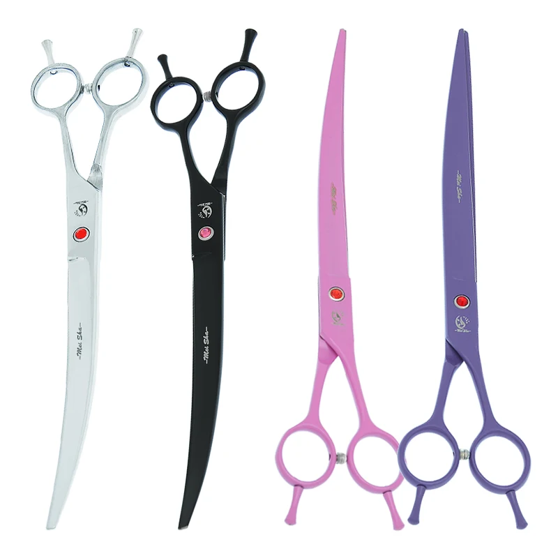 

Meisha 9 inch Professional Dog Cat Curved Scissors Pet Grooming Shears with Bag Japanese Steel Puppy Trimming Clippers B0063A