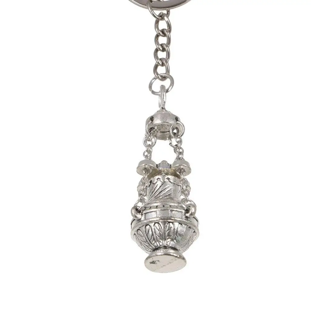 Fashion DIY Religious Keychain Pendant Alloy Silver Car Key Ring Pendant Unique Design Christian Incense Office Decor