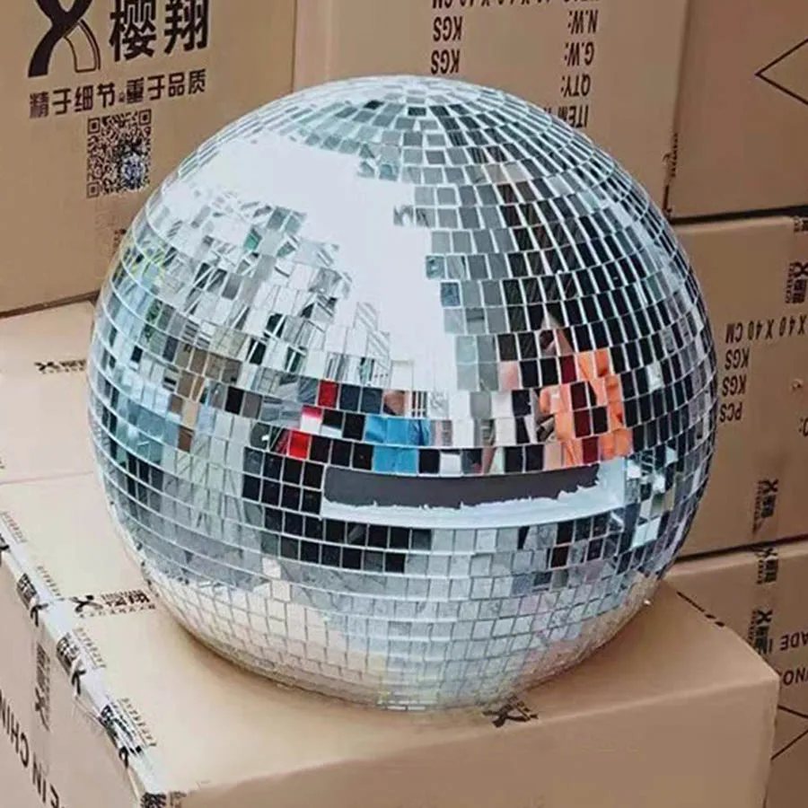 

Disco Mirror Ball Helmet Popular Handmade Helmet Led Lighted Interactive Hat Stage Effect Mirror Ball Glass Disco Ball Helmet