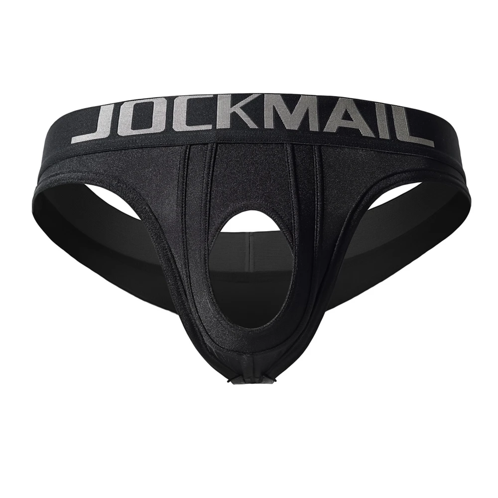 Jockmail Underwear with Reinforced Crotch for Men Women Couples Role Play Men Thong Penis Hole Sexy Underwear Strap on Harness