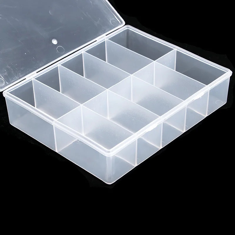 10-Grid Empty Storage Box Nail Art Organizer Container Clear Boxes Case Nail Art Jewelry Beads Gems Storage Manicure Accessories