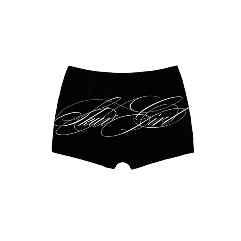 Letter Printed Aesthetic Hip Hop Shorts Sexy Spice Girl Mini Pants Y2K Summer Beach Holiday High Street Low Waist Slim Hot Pants