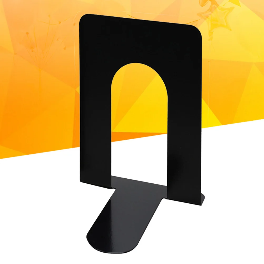 

2Pairs Bookends Metal Heavy Duty Nonslip Supports for Books Dvds Files Shelf Organizer Book Stoppers Book Supports