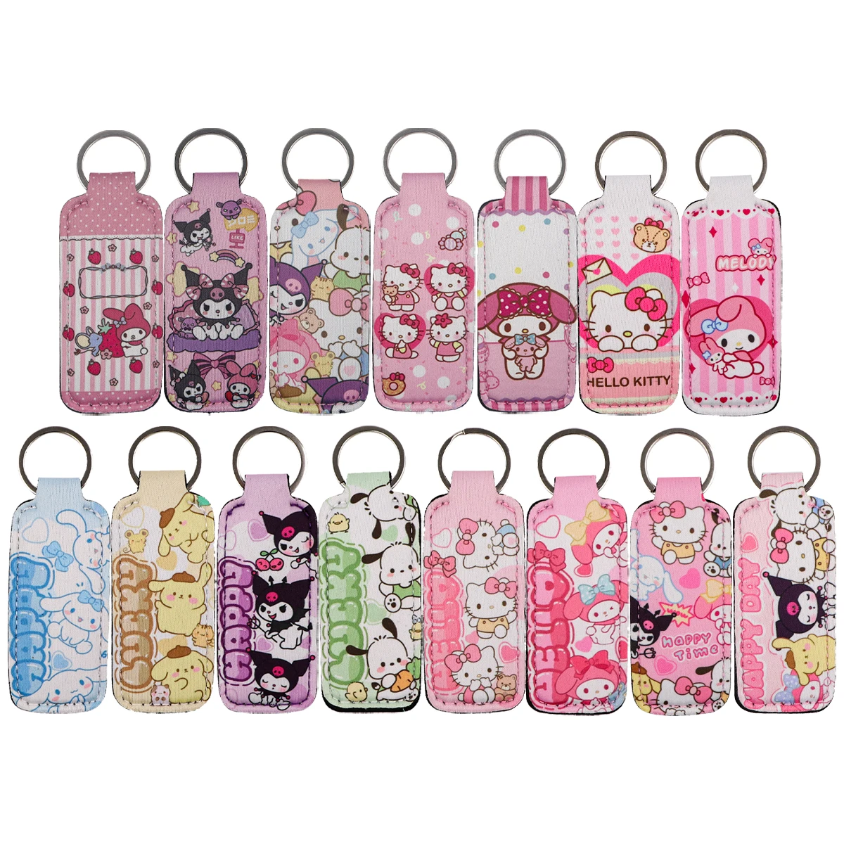 لطيف الحيوانات كليب على حامل أحمر الشفاه المفاتيح طباعة الكرتون أنيمي كيرينغ العصرية الشفاه بلسم المفاتيح سحر إكسسوارات السفر 1 قطعة #1