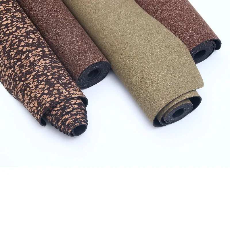 YTYIN Customizable Logo New Tea Cork Yoga Mat Eco-Friendly 4mm Thickness Anti-Slip Natural Rubber Customizable Logo Cork Yoga Ma