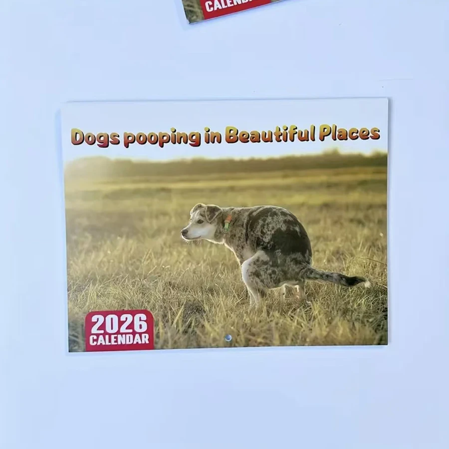 تقويم مضحك للكلاب لعام 2026 - مخطط شهري مع مشاهد التبرز والنباح المضحكة على شكل كلب، تقويم كلب لطيف للمنزل، #5