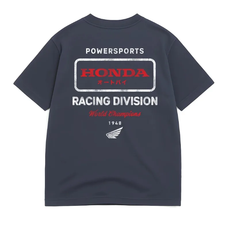 

Honda Men's and Women's T-Shirt Summer Pico Car Motorcycle Modified Ride Off-Road Street Racing Work Oversize Short Sleeve