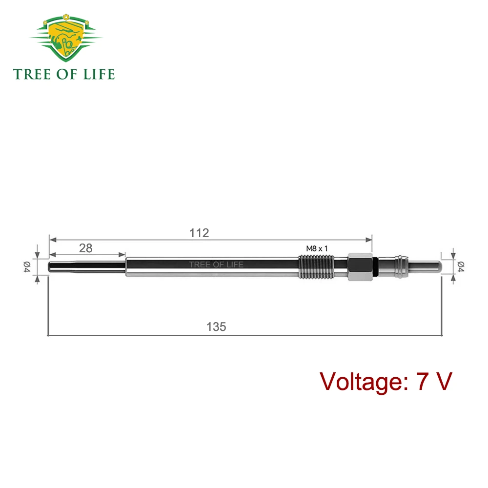6x 7V Glow Plugs For Jeep Grand Cherokee IV 3.0 CRD V6 2014 2015 2016 2017 2018 2019 2020 68211173AA 68460484AA 0250603008