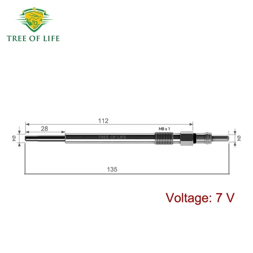Imagen 2 del producto 6x7V bujías incandescentes para Jeep Grand Cherokee IV 3,0 CRD V6 2014 2015 2016 2017 2018 2019 2020 68211173AA 68460484AA 0250603008