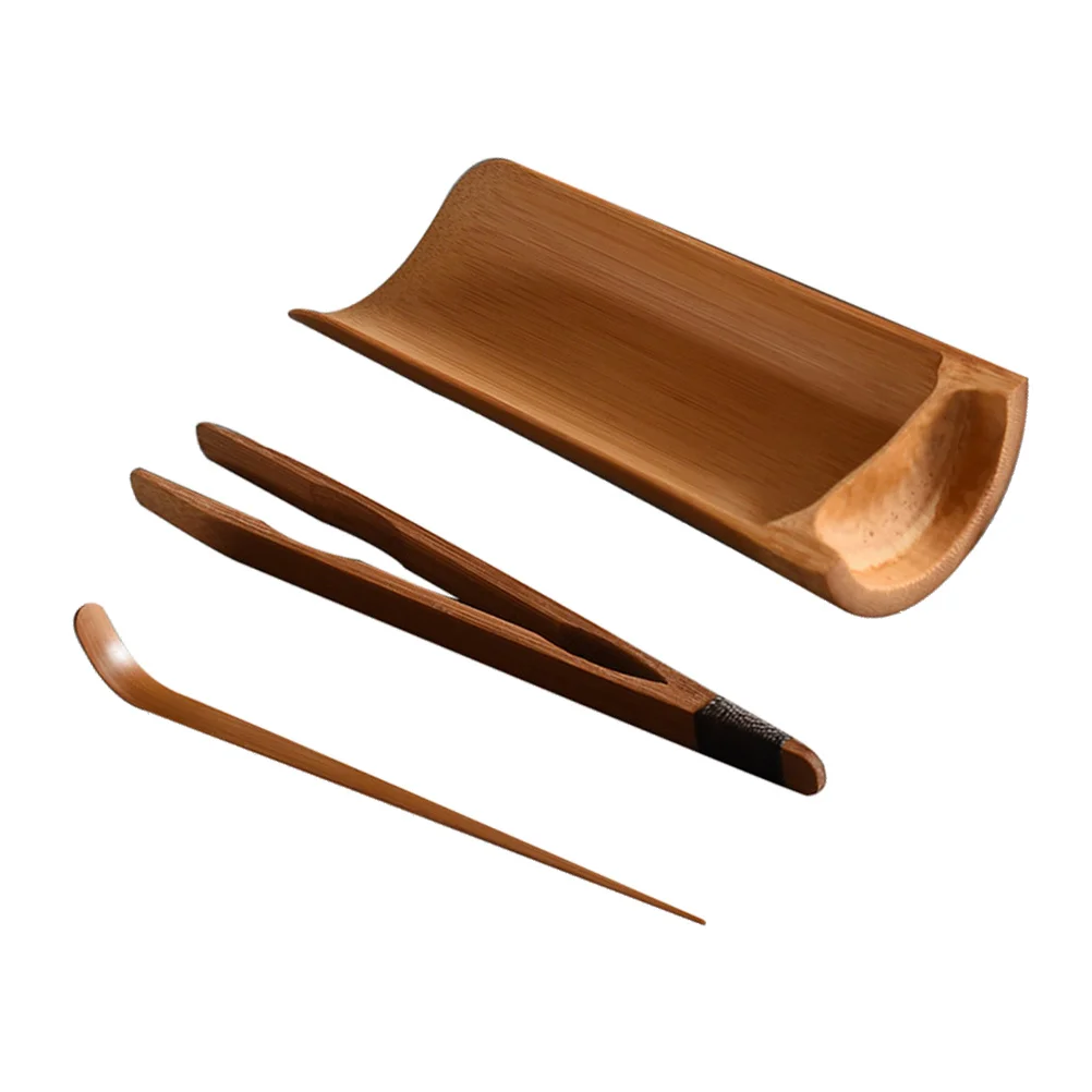 

3pcs Bamboo Tea Set Tea Making Tool Kit Tea Ceremony Utensil Kitchen Accessories tea tool set bamboo tea tool set