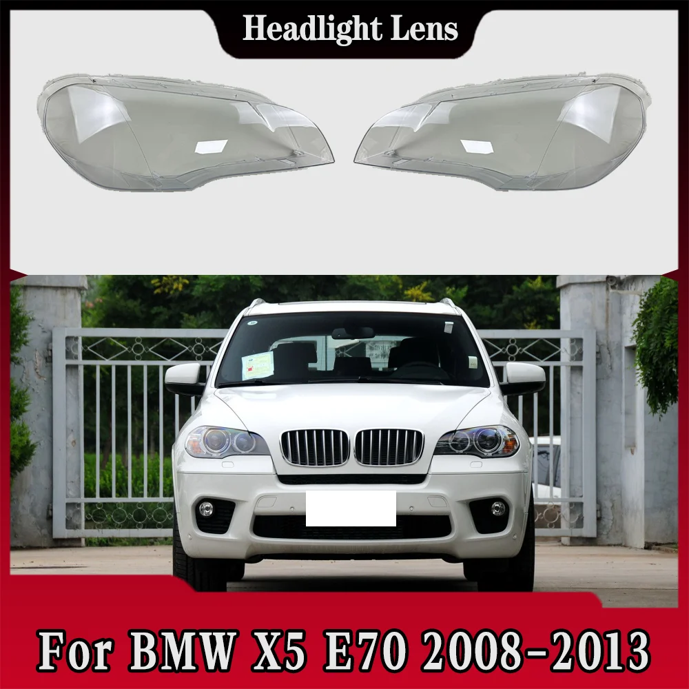 

For BMW X5 E70 2008 2009 2010 2011 2012 2013 Headlamp Cover Headlight Shell Lens Plexiglass Replace Original Lampshade