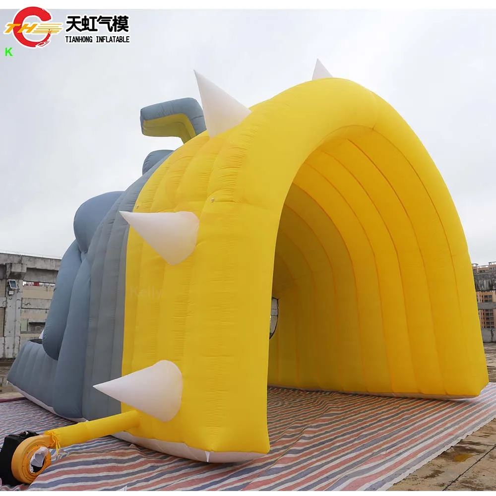 Tente Tunnel gonflable tête d'animal, livraison rapide, bouledogue publicitaire extérieur, tentes d'entrée gonflables avec souffleur gratuit