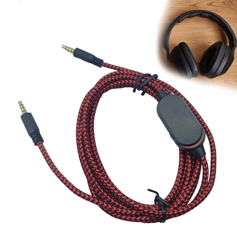 Headsets Cable for Alien-ware AW310H AW510H Headphone Cord for Enhances Gaming Sound Experience,Durability Nylon Braide Wire