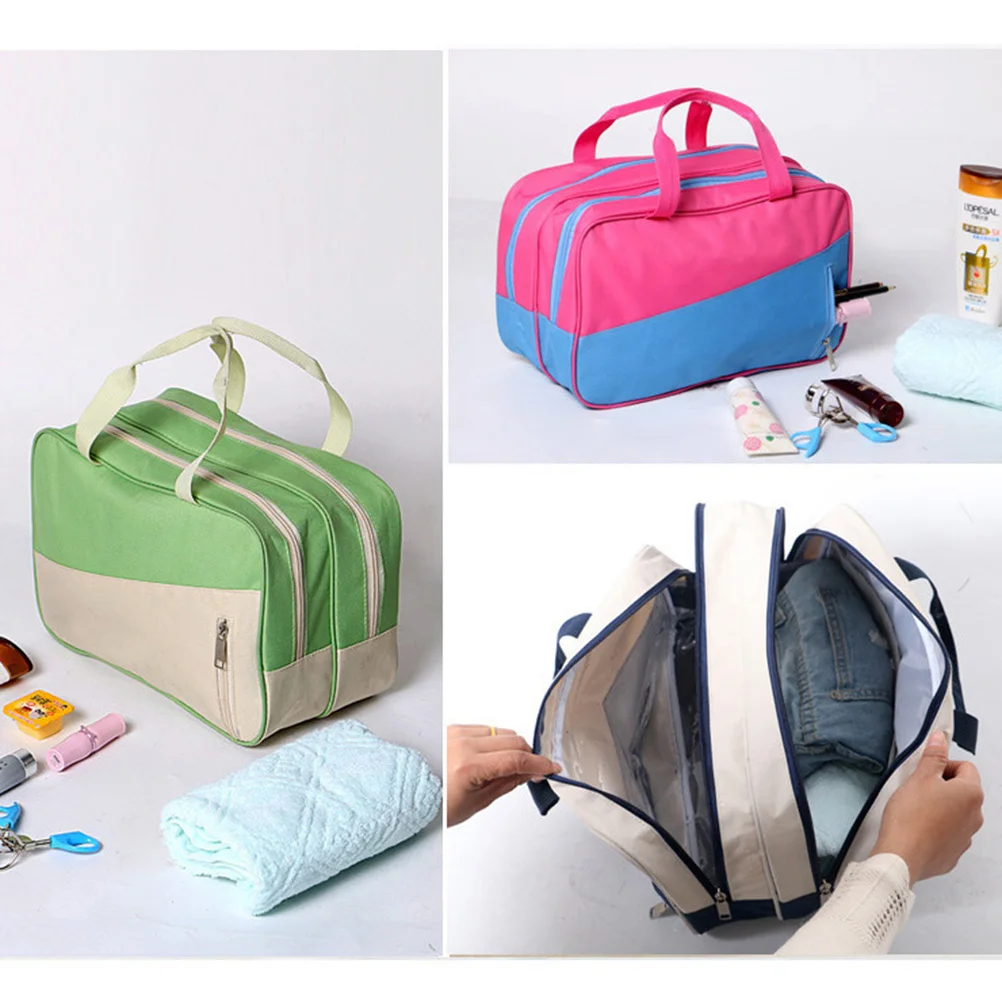 Waterproof Swim Bag Large Capacity Wet Dry Separated Sports Tote Gym Beach Bag Oxford Fabric PVC Interior for Wet Clothes Dry