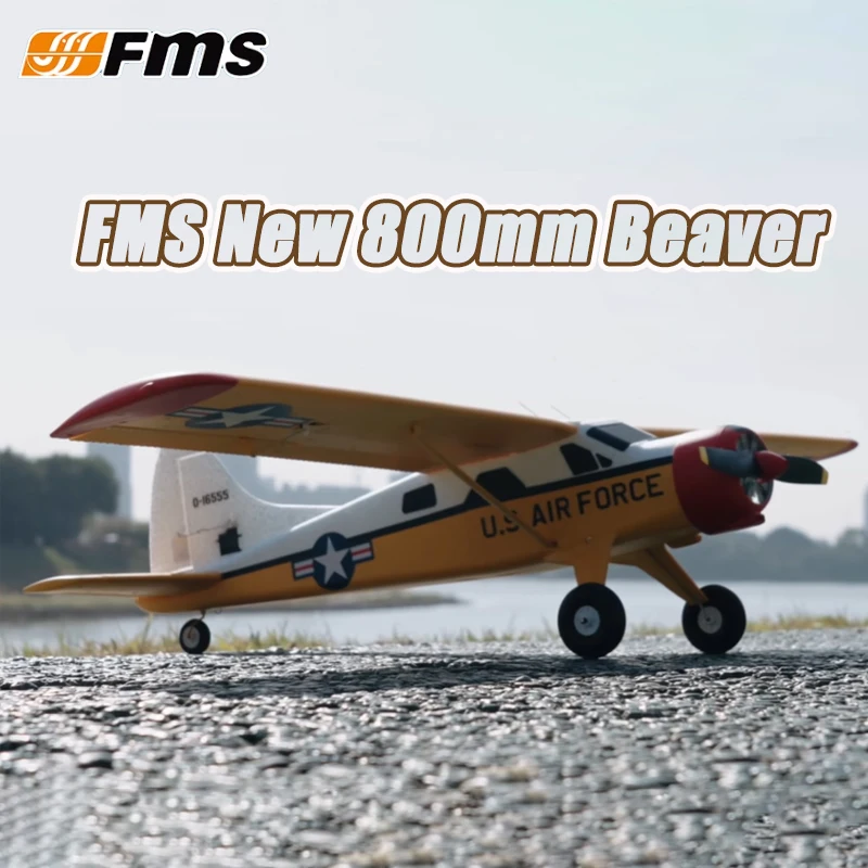 FMS 800mm Wingspan Beaver RC Fixed Wing Airplane Electric Assembly Remote Control Aircraft For Beginners Entry Level Model Plan