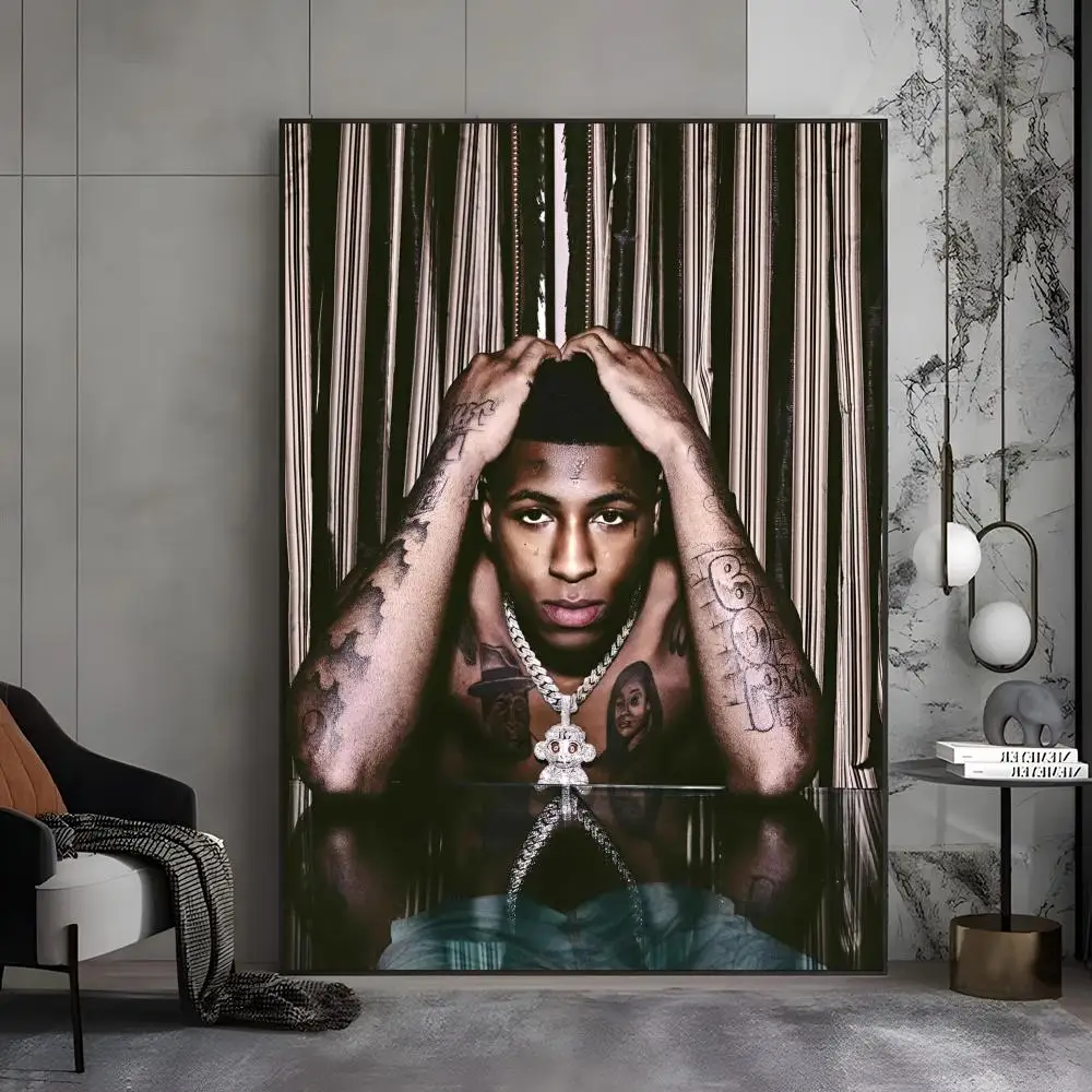ملصق YoungBoy Never Broke Again عالي الدقة ذاتي اللصق مقاوم للماء مثالي لغرفة النوم والمكتب المنزلي هدية رائعة