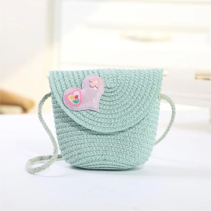 Mini um ombro Crossbody Bag, grama de malha, bonito, estilo Flip, nova moda