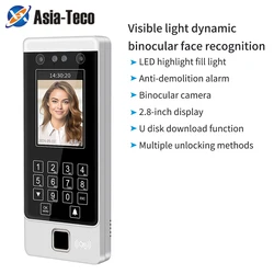 Full-view High-definition Screen Simple Facial Recognition Fingerprint Dynamic Face Access Control Staff Time Attendance Machine